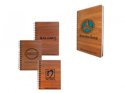 Wooden Cover Notebook (large size)