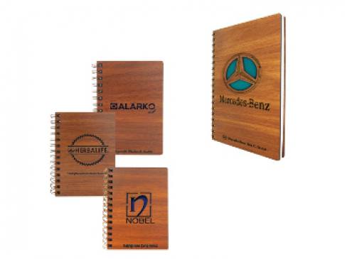 Wooden Cover Notebook (16x23cm)