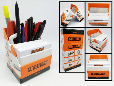 Folding Pen Holder with Notepads