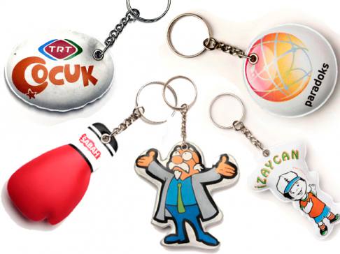 Picture Printed Puff Keychain