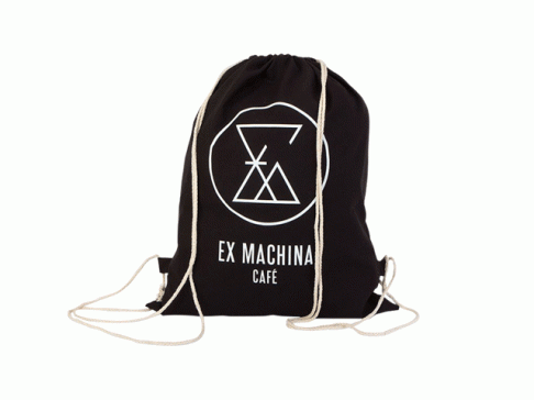 Black Raw Cloth Backpack